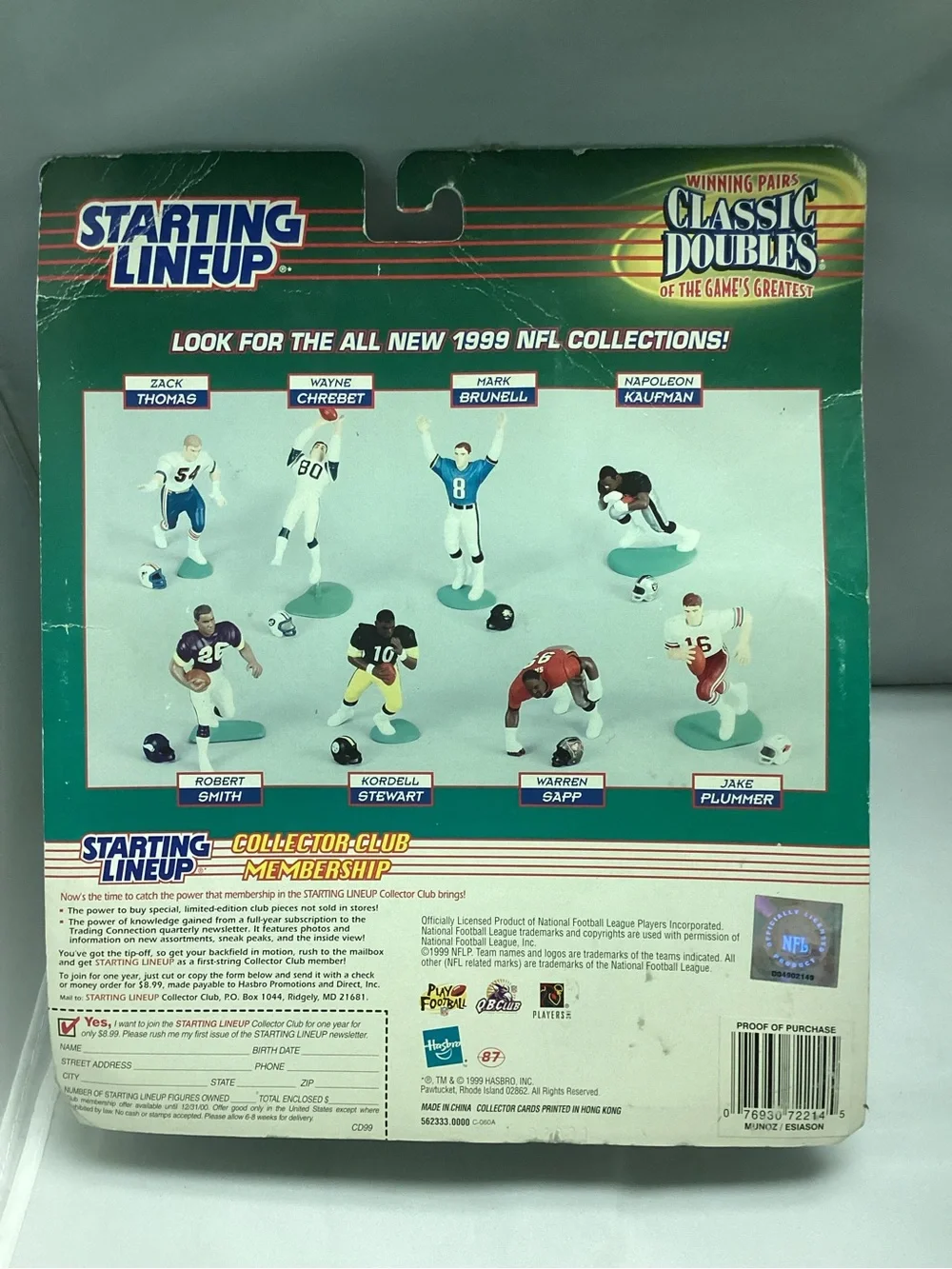 Starting Lineup 1999 NFL Classic Doubles Anthony Munoz/Boomer Esiason Figures